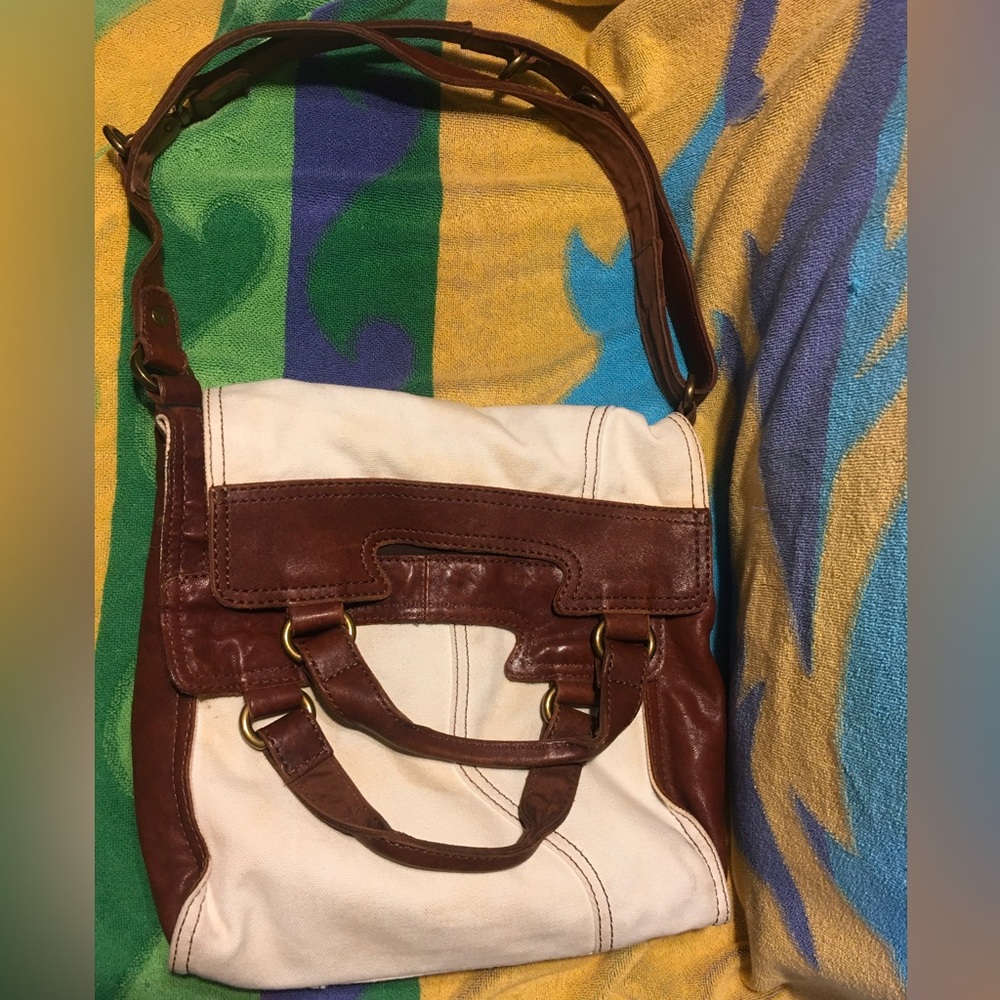 Lucky Brand Abbey Road Fold Over 2Way Carry Crossbody Shoulder Bag